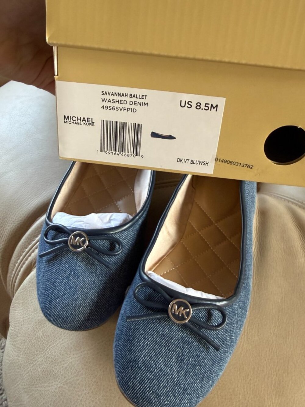 Michael Kors Savannah Denim Ballet Flats - Picture 4 of 4